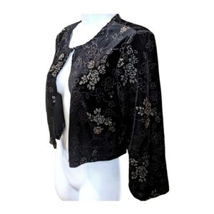 Vintage CDC Petite Shrug Crop Velvet Cardigan
